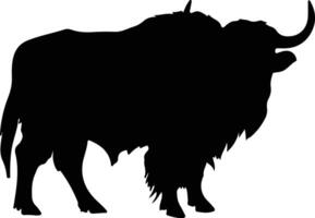 yak  black silhouette vector