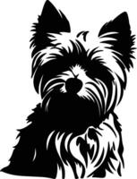 Yorkshire Terrier    black silhouette vector