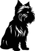 Yorkshire Terrier    black silhouette vector