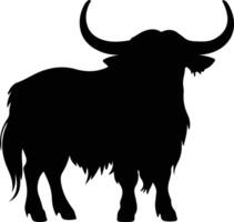 yak black silhouette vector