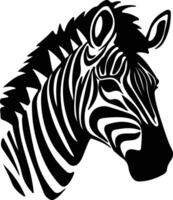 zebra  black silhouette vector