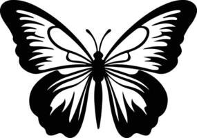 zebra longwing butterfly  black silhouette vector