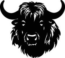 yak  black silhouette vector