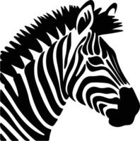 zebra  black silhouette vector