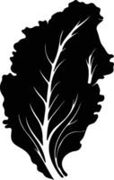 Chinese cabbage black silhouette vector