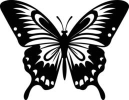 zebra swallowtail butterfly  black silhouette vector