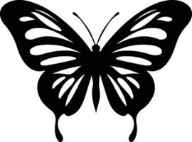 zebra longwing butterfly  black silhouette vector