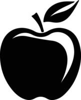 apple  black silhouette vector