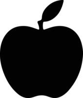 apple  black silhouette vector