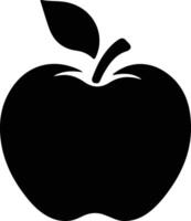 apple  black silhouette vector