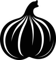 acorn squash  black silhouette vector