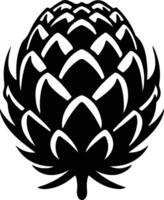 artichoke  black silhouette vector