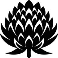 artichoke  black silhouette vector