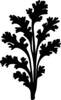 arugula  black silhouette vector