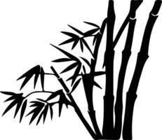 bamboo shoots  black silhouette vector