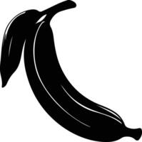 plátano negro silueta vector