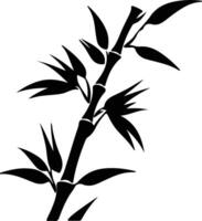 bamboo shoots  black silhouette vector