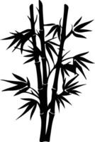 bamboo shoots  black silhouette vector