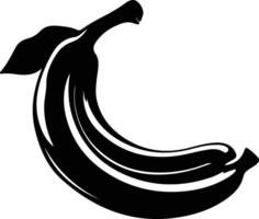 banana black silhouette vector