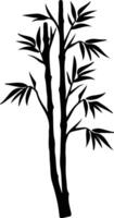 bamboo shoots  black silhouette vector