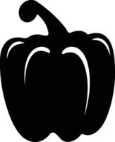 bell pepper  black silhouette vector