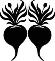 beets  black silhouette vector