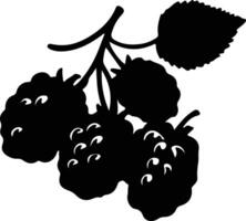 berry  black silhouette vector