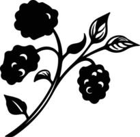 berry  black silhouette vector