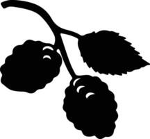 blackberry  black silhouette vector