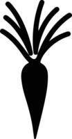 carrot  black silhouette vector