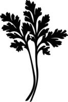 celery  black silhouette vector