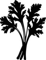 celery  black silhouette vector