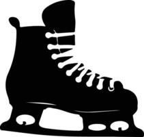 ice skates black silhouette vector