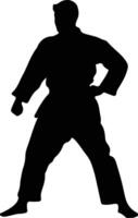 judo  black silhouette vector