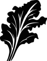 Swiss chard  black silhouette vector