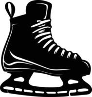 ice skates  black silhouette vector