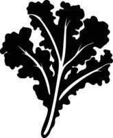 kale  black silhouette vector