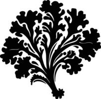 kale  black silhouette vector