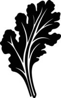 Swiss chard  black silhouette vector