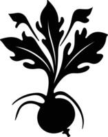 kohlrabi black silhouette vector