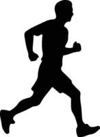 jogger  black silhouette vector