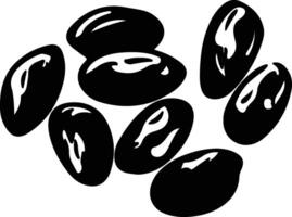 sweet potato  black silhouette vector