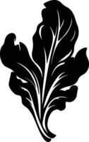 spinach black silhouette vector