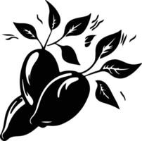 sweet potato  black silhouette vector