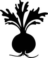 turnip  black silhouette vector