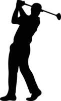 golf  black silhouette vector