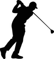 golf  black silhouette vector