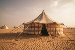 AI generated Arabian traditional tent. Generate ai photo