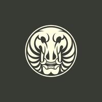 simple logo of monster skull vector