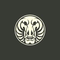 simple logo of monster skull vector